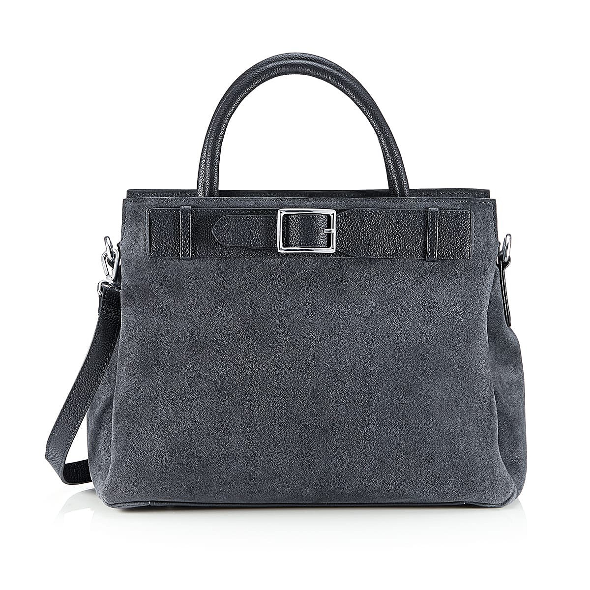 Sac en Daim Bleu Sur la Ville