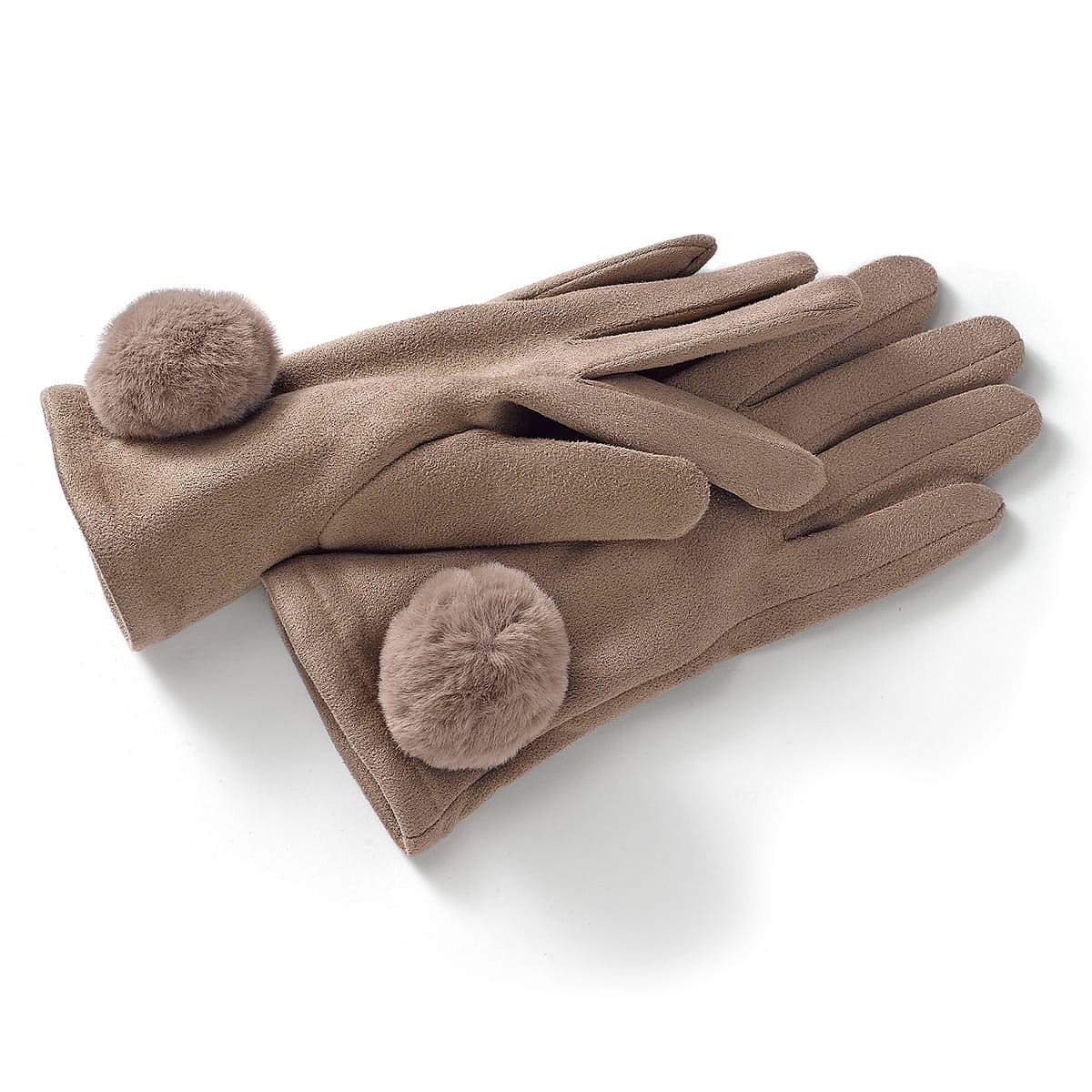 Gants en Simili-daim Une Touche de Taupe