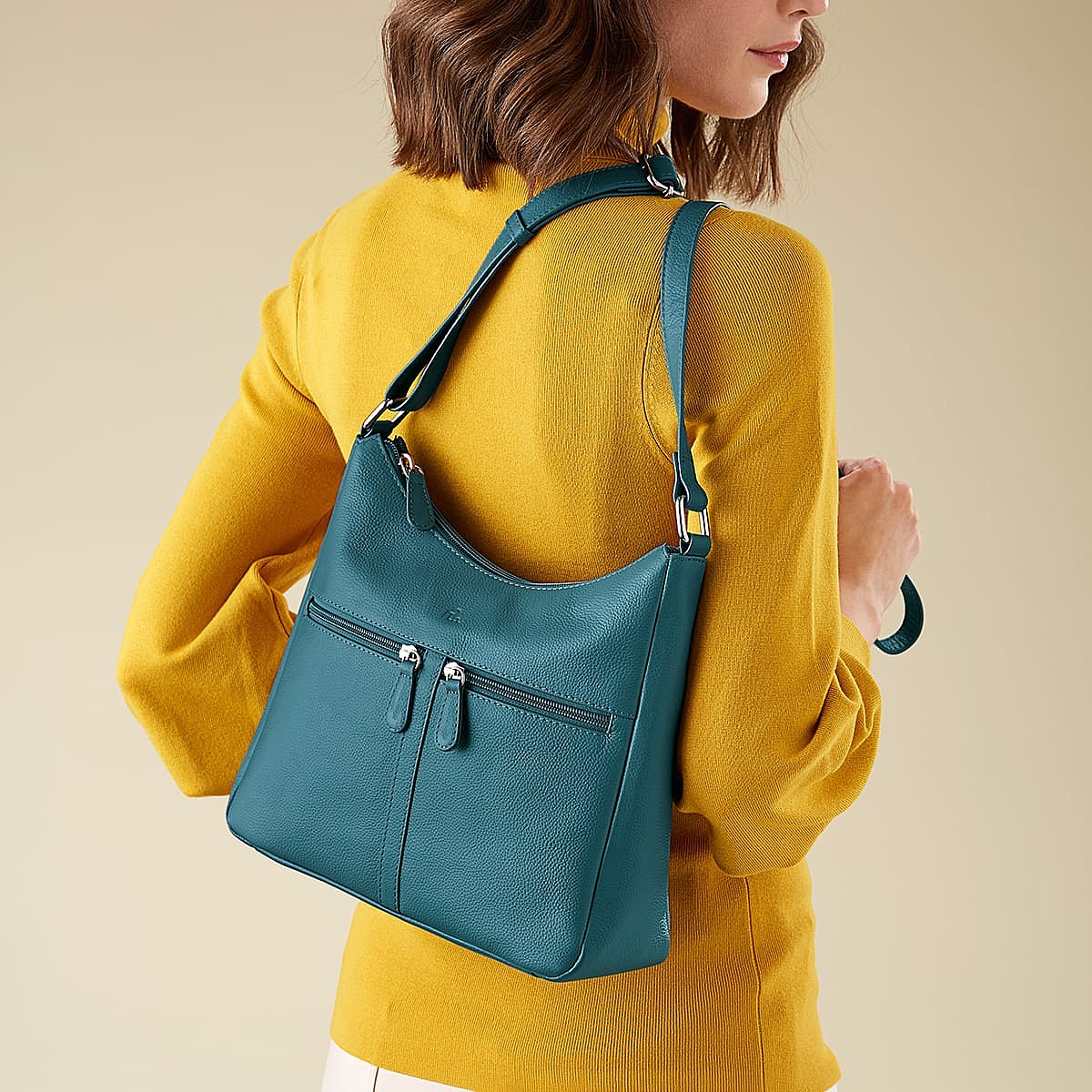 Sac en Cuir Marée Sarcelle