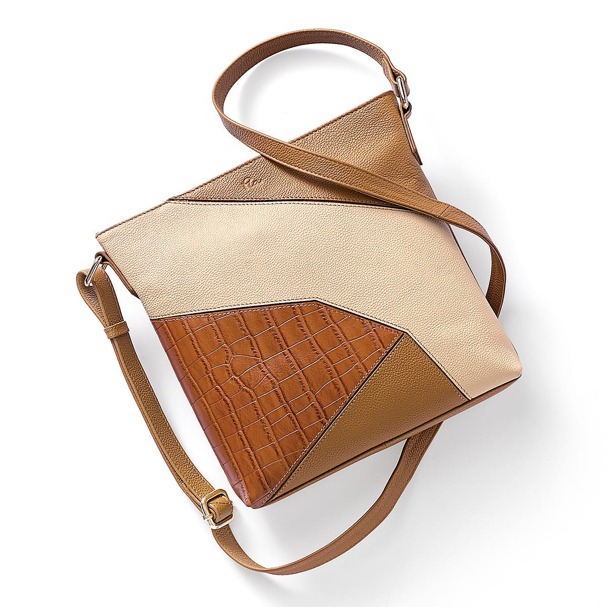 Sac Bandoulière Cognac Joliment Présenté