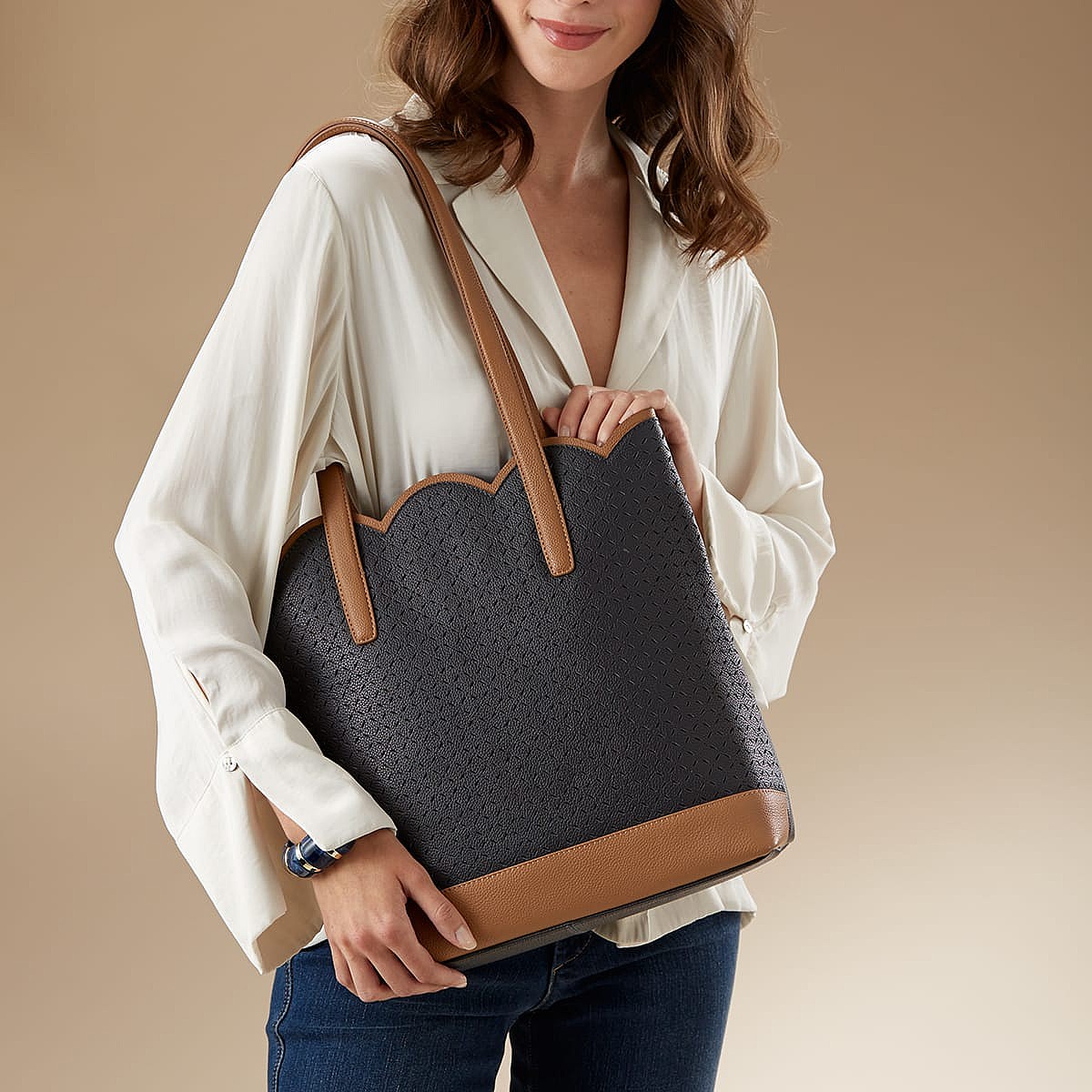 Sac en Cuir Bleu Marine Route de Campagne