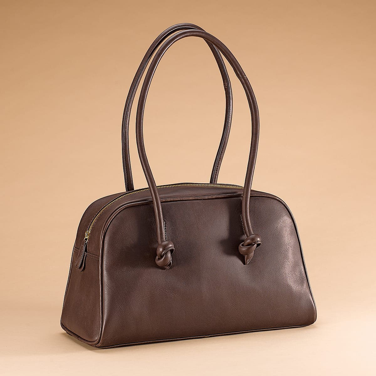 Sac en Cuir Marron Faites un Nœud