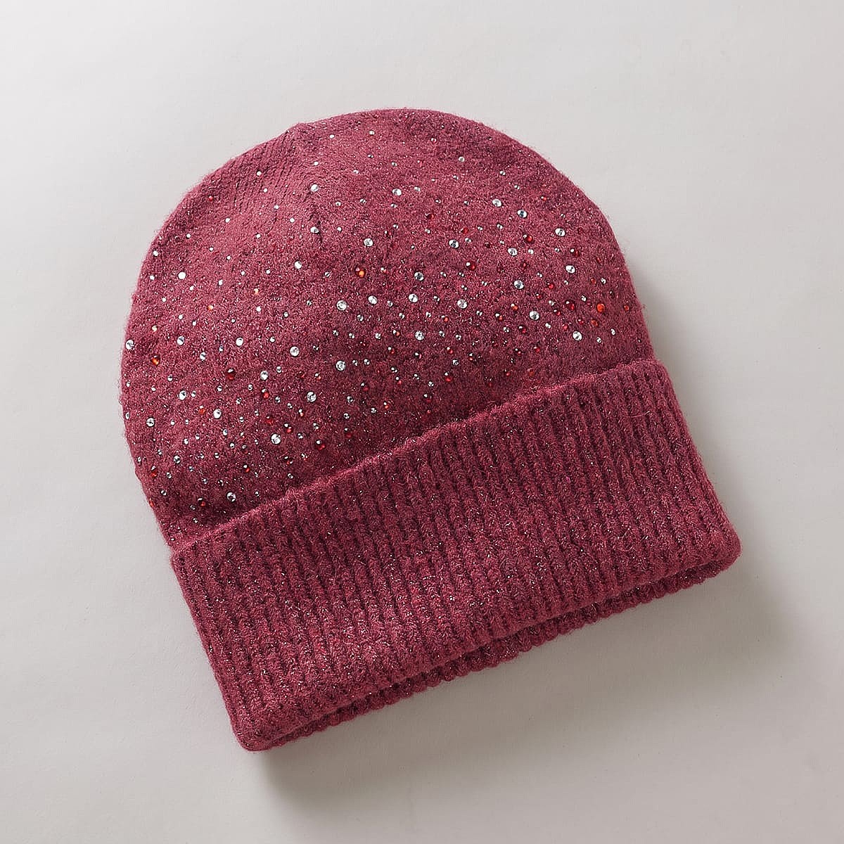 Bonnet Bordeaux avec Strass