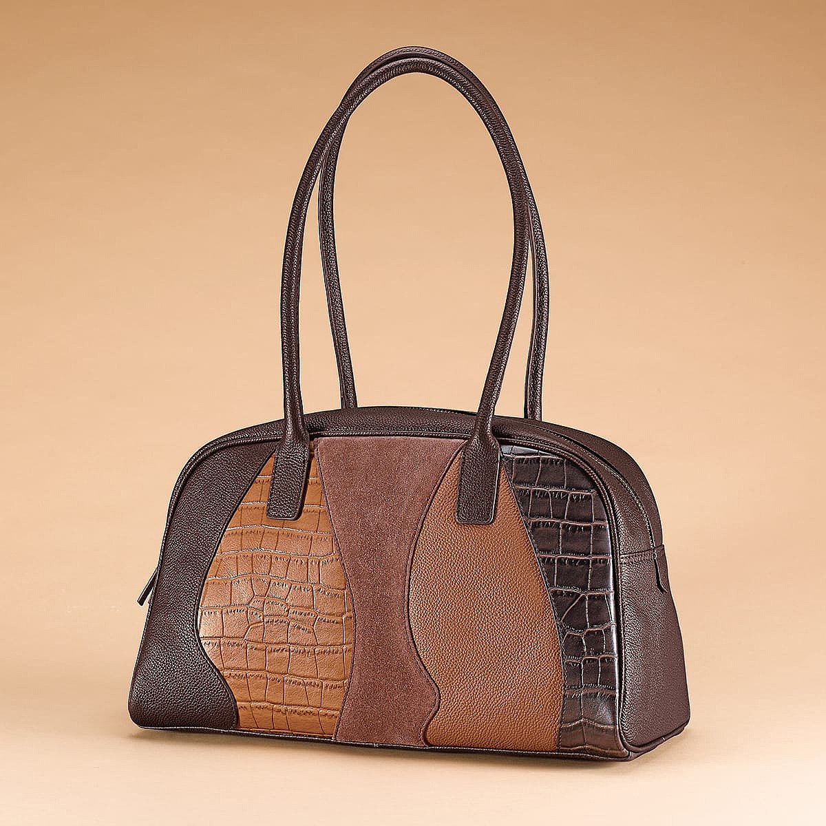 Sac à Main en Cuir Rouille Dans le Groove