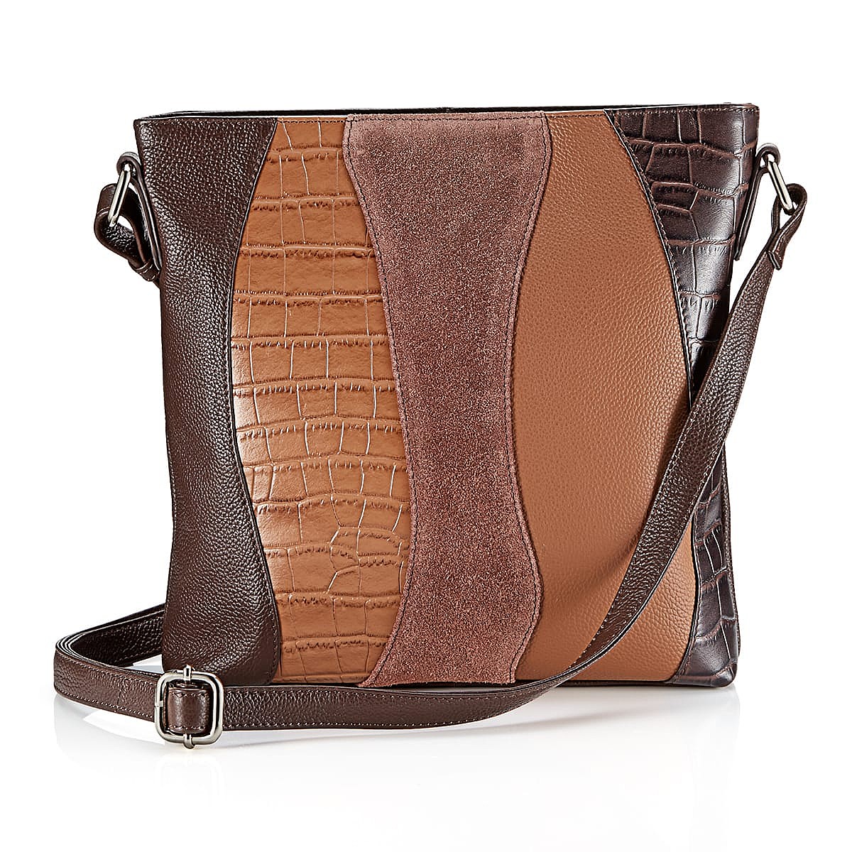 Sac Bandoulière en Cuir Rouille et Groove