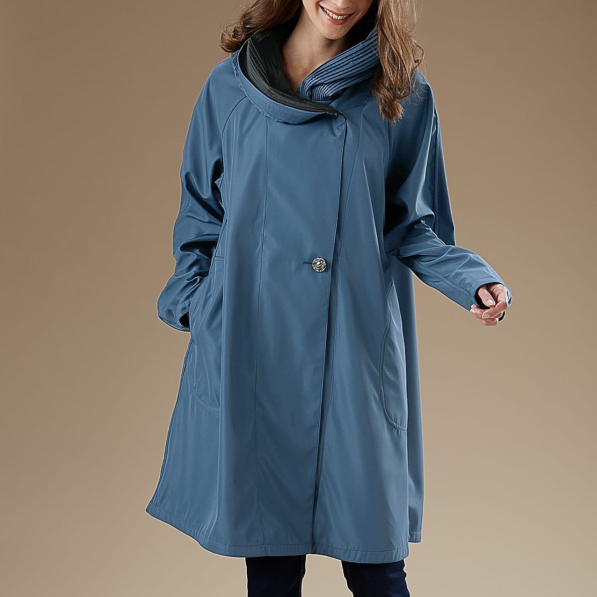 Imperméable Bleu Denim Île Atlantique