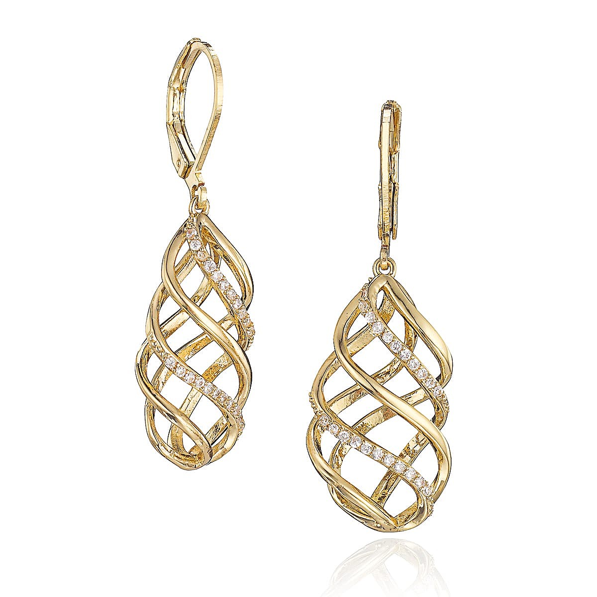 Boucles d'oreilles Dorées Ouverte à l’Admiration