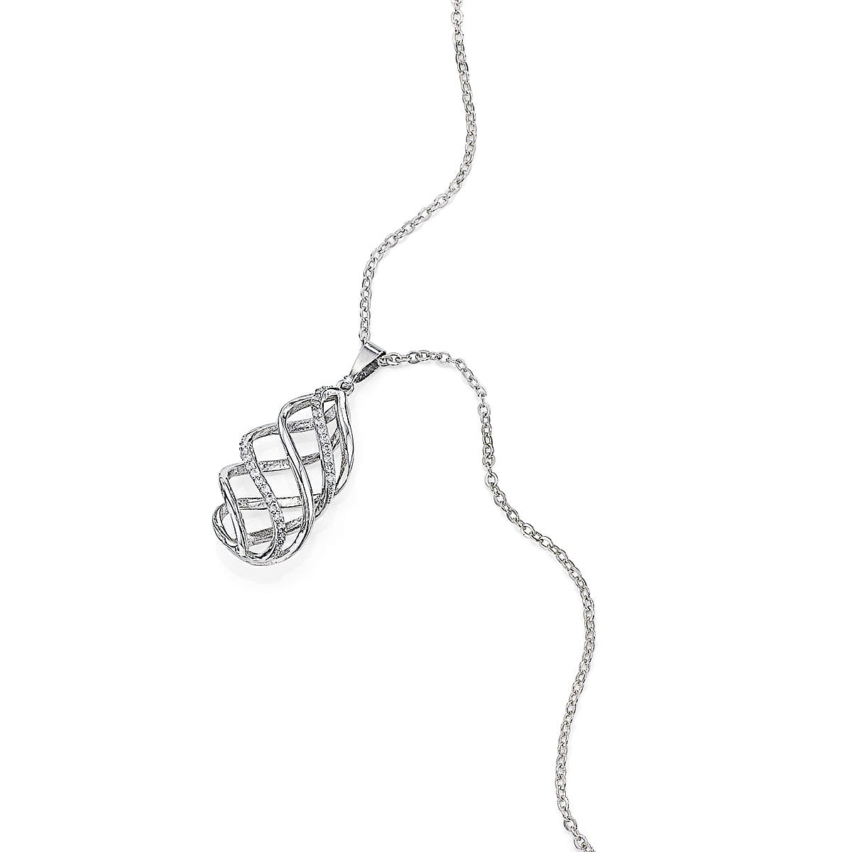 Pendentif Argenté Ouverte à l’Admiration