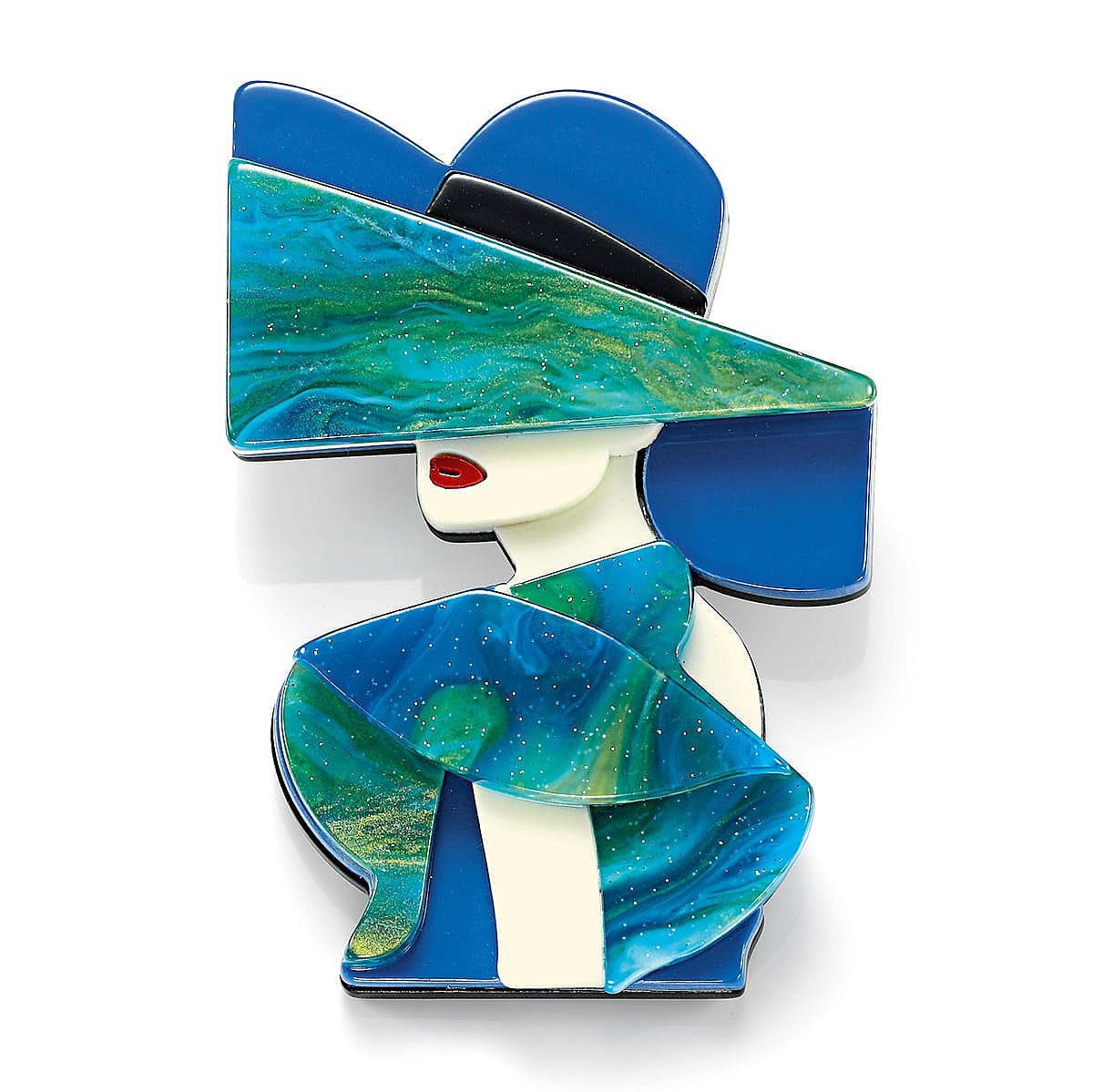 Broche Bleu Voilé