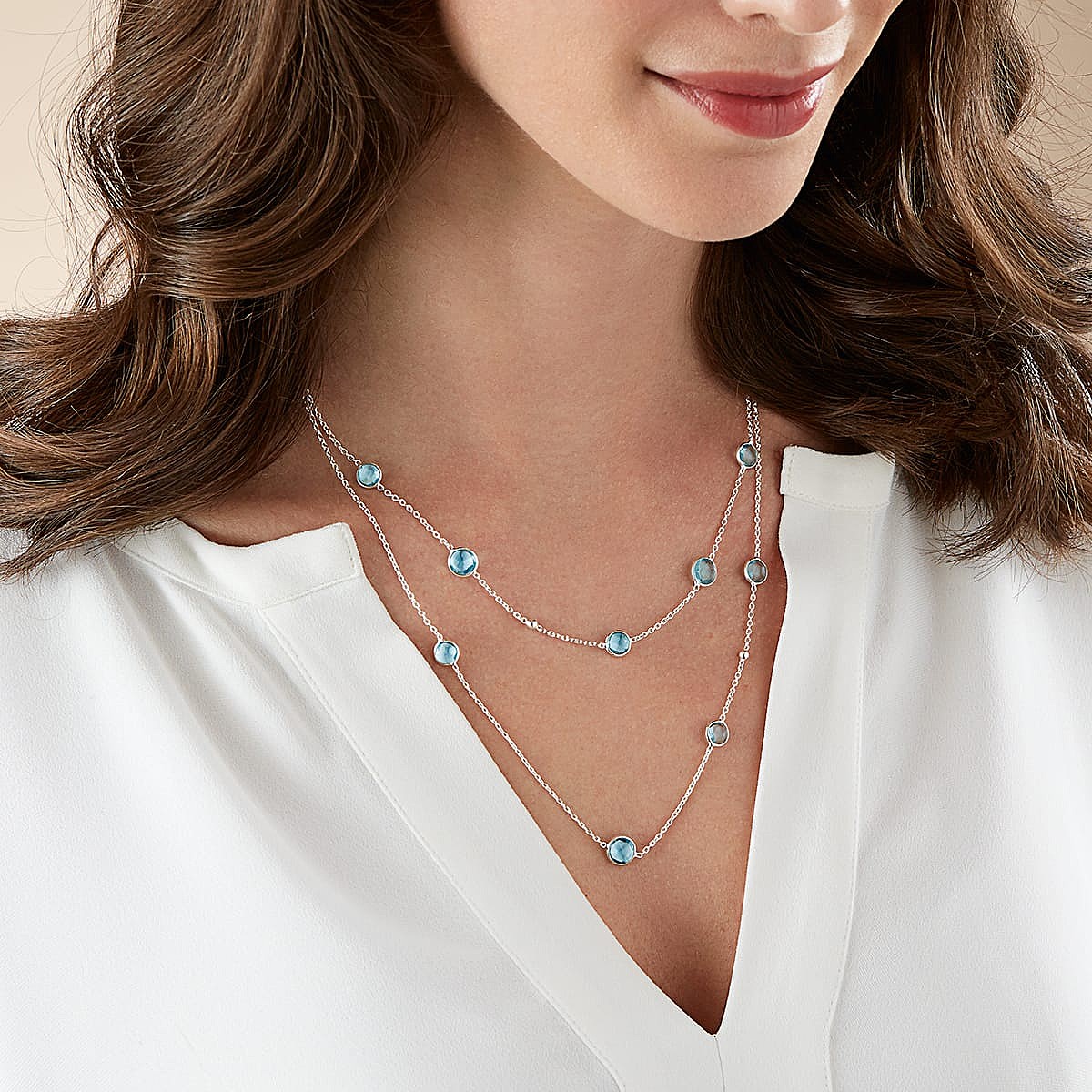 Collier Dame en Bleu