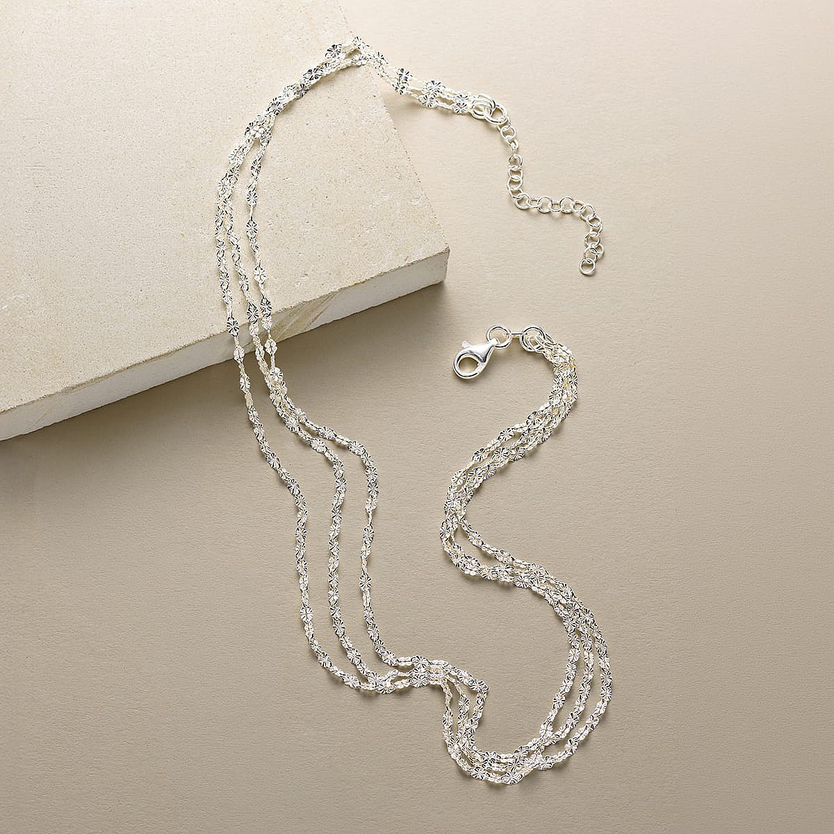 Collier en Argent Couche de Lumière