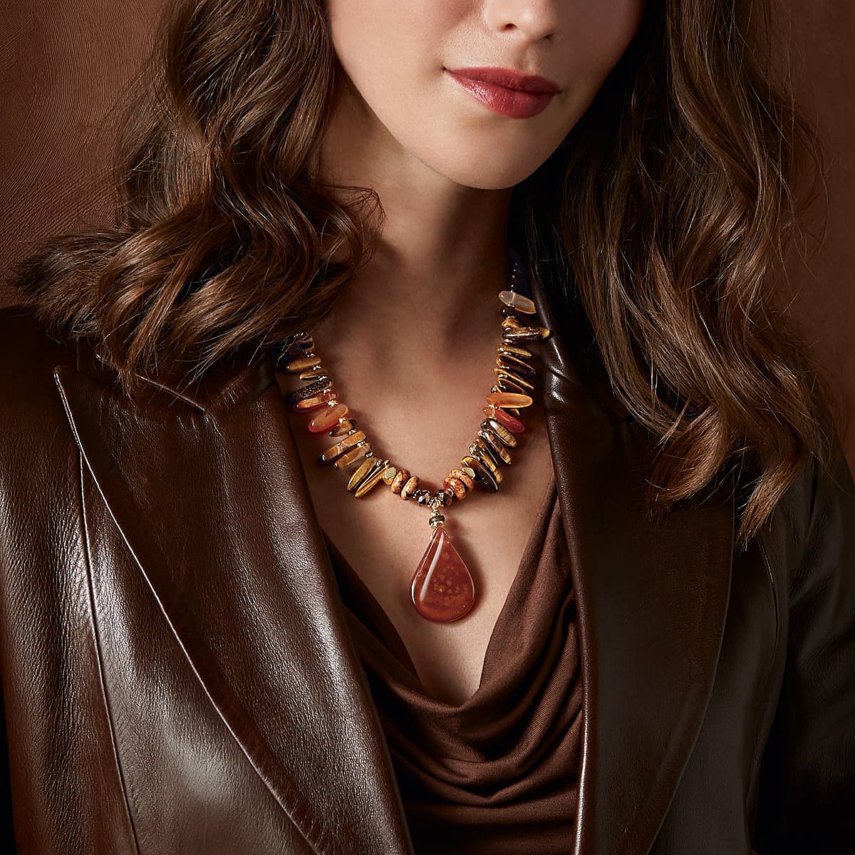 Collier en Pierres Écho d’Ambre
