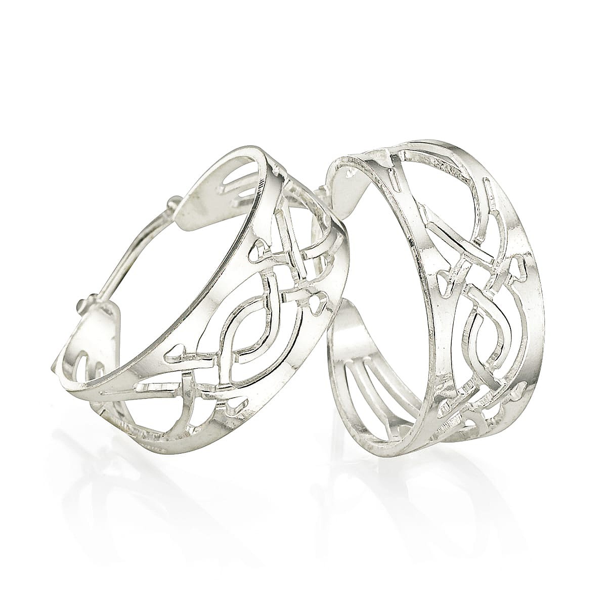 Créoles en Argent Poésie Tissée