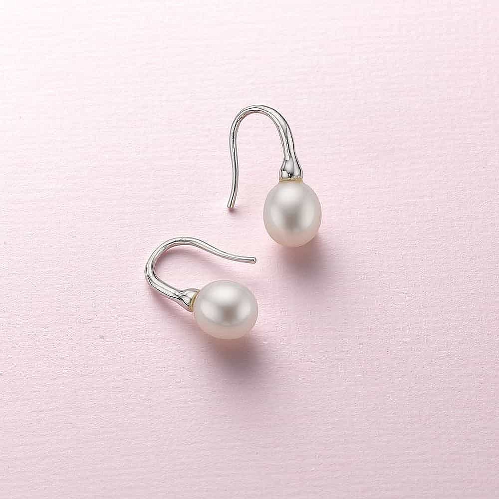 Boucles d'oreilles Gouttelette en Perle