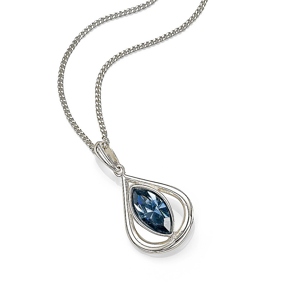 Pendentif Larme Vrai Bleu