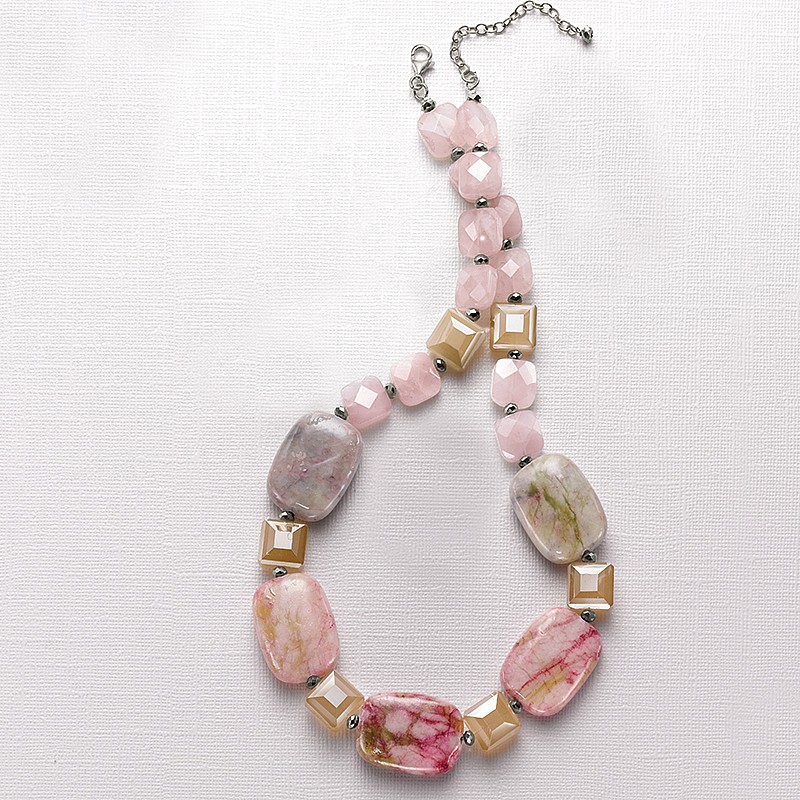 Collier Pierres Roses Pia Bijoux