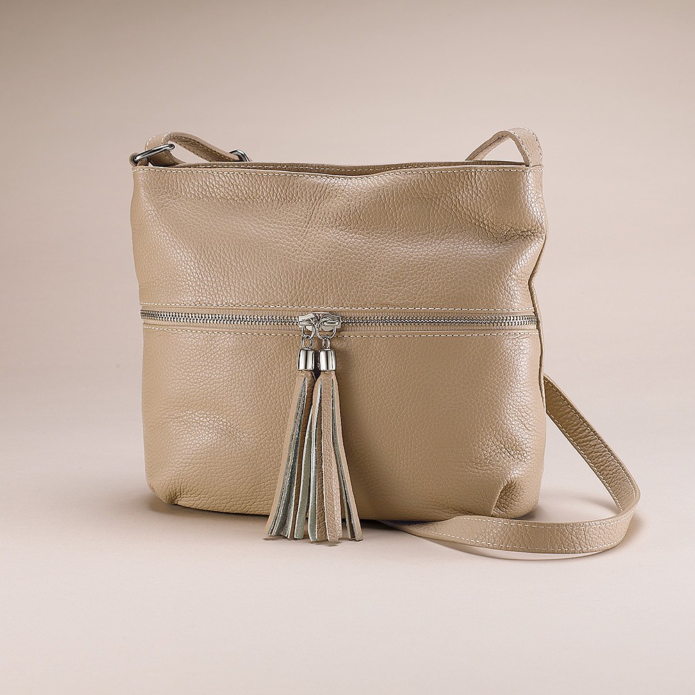 Sac en Cuir Taupe Paisible