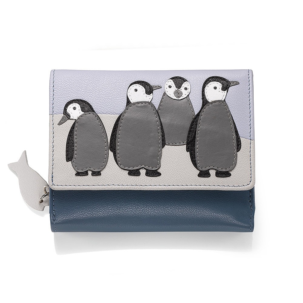 Portefeuille en Cuir Quatuor de Pingouins 