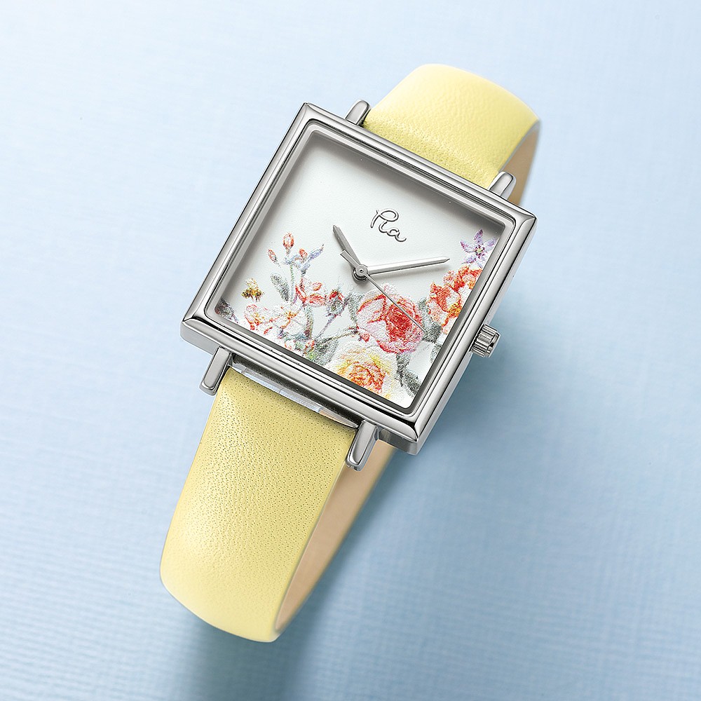 Montre en Cuir Jaune De Prime Abord