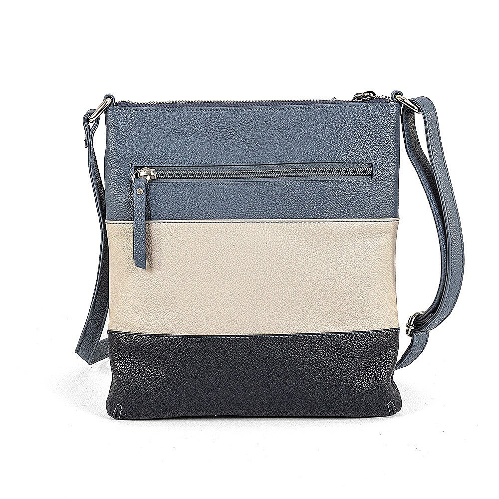 Sac Bandoulière en Cuir Horizons Bleus