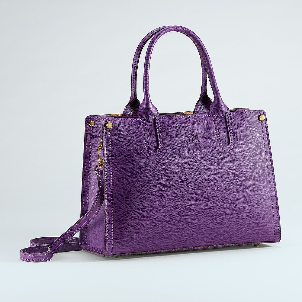 Sac en Cuir Élégance Violette