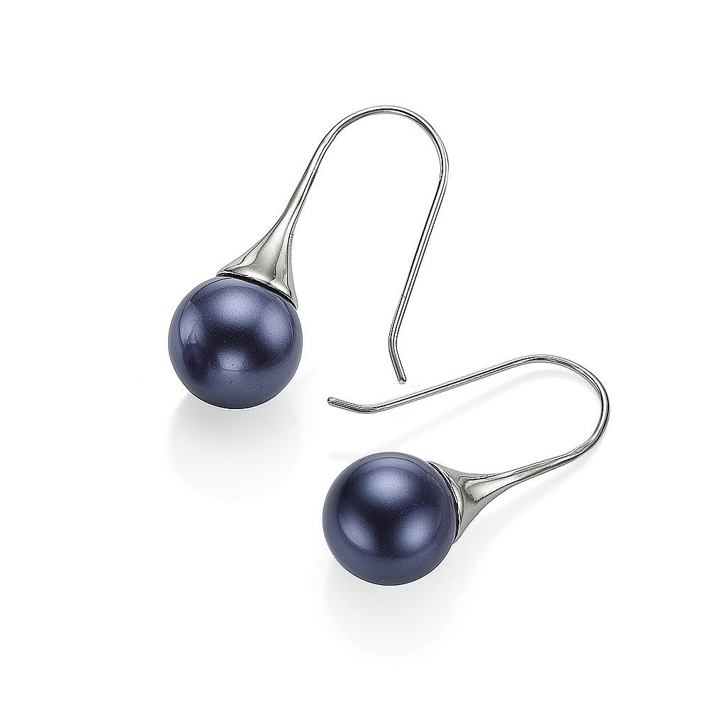 Boucles d'oreilles Perles Bleu Marine Rossignol