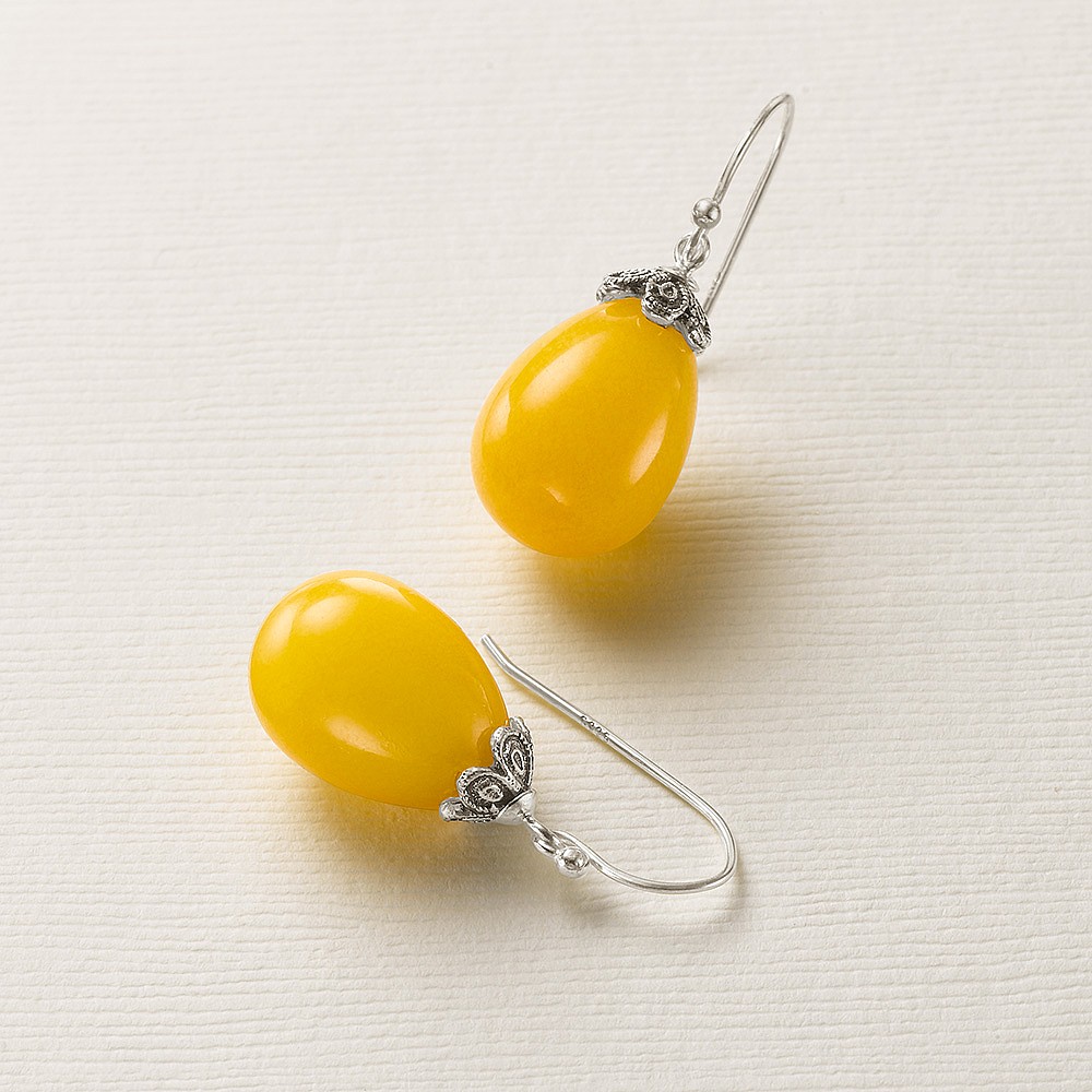 Boucles d'oreilles Jade Miel Harmonie Intérieure