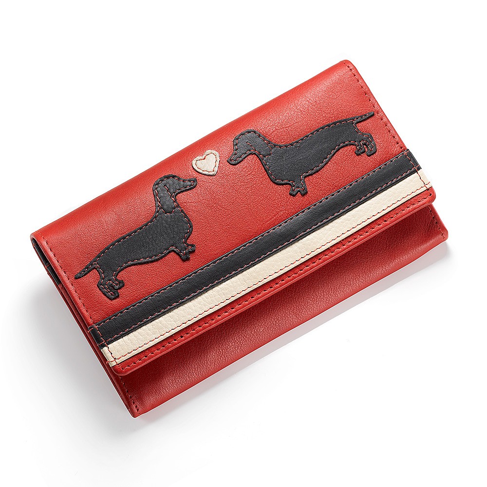 Portefeuille en Cuir Amour de Chiot