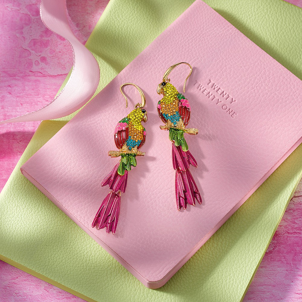 Boucles d'oreilles Perroquet des Tropiques