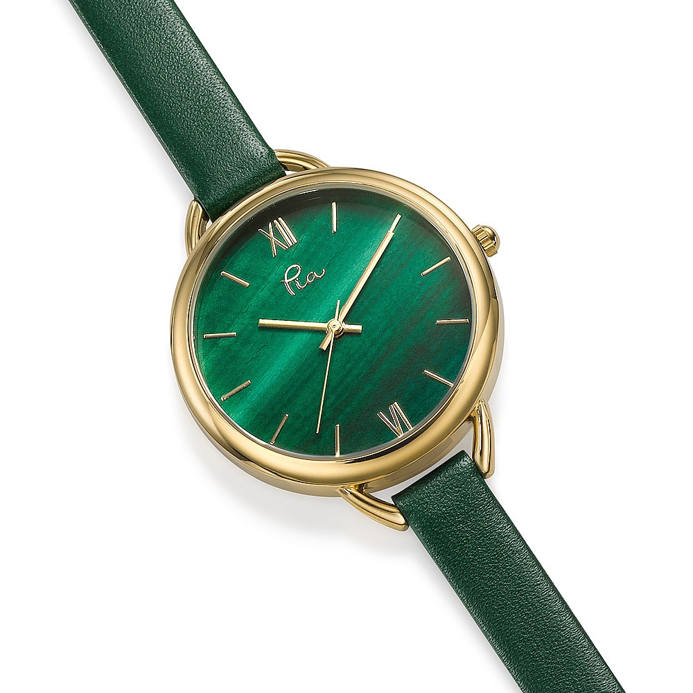 Montre Cuir Vert Le Temps Guérit