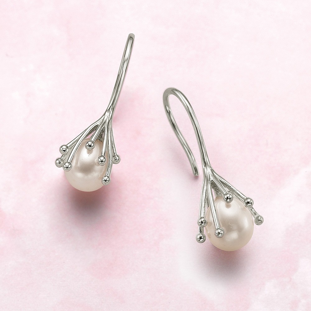 Boucles d’oreilles Perles Sagesse Fleurie