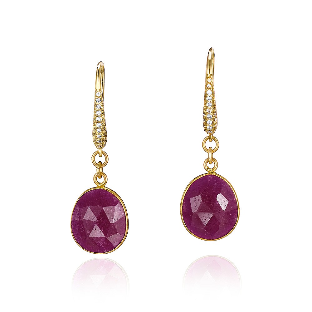 Boucles d’oreilles en Agate Savourez les Baies Rouges