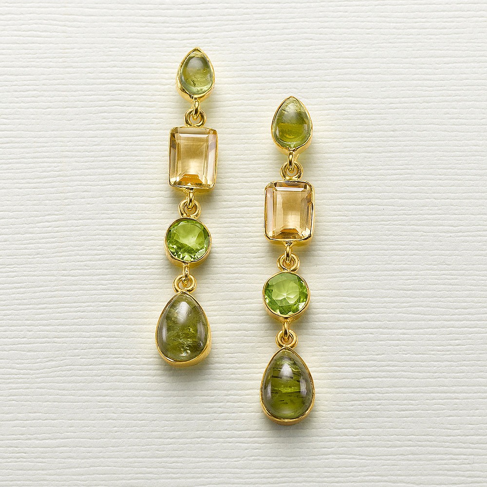 Boucles d’oreilles en Pierres Fines Élégance Dorée