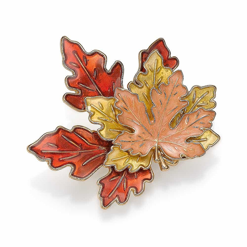 Broche Feuille Appel de l’Automne