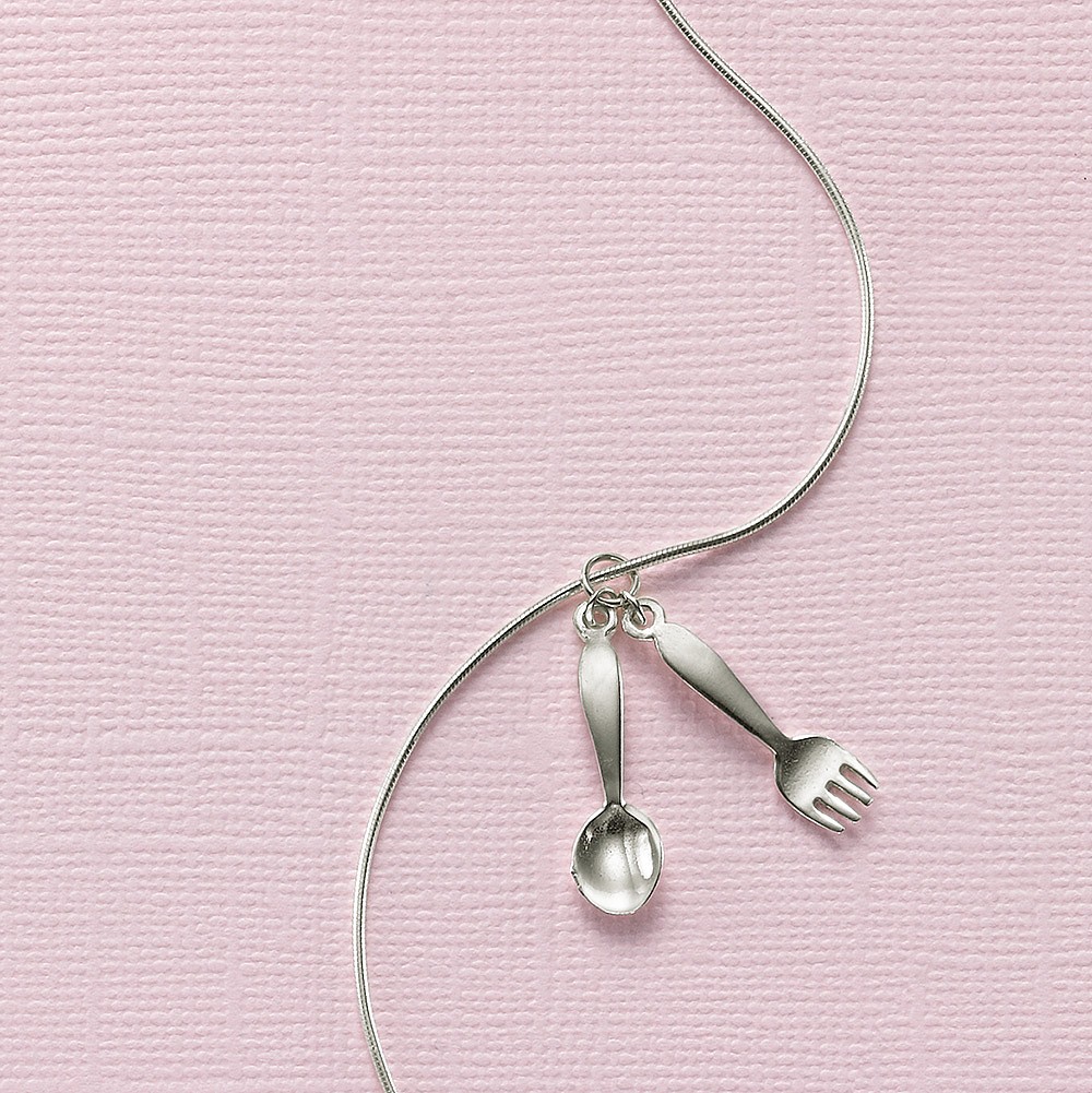 Pendentif en Argent Fin Bon Appétit
