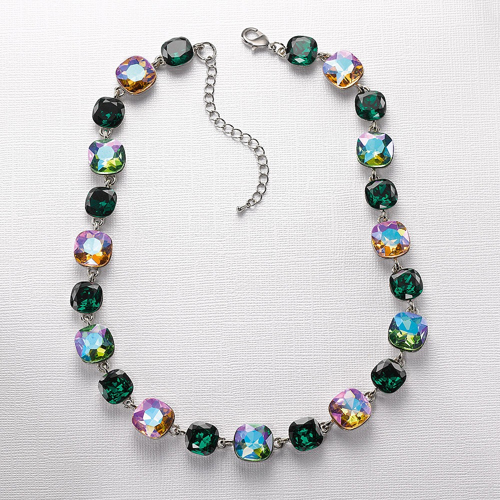 Collier en Cristal Étincelle de Menthe Verte