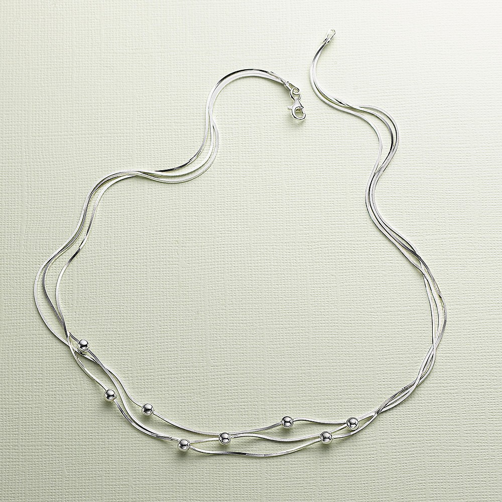 Collier en Argent Parfaitement Ponctué