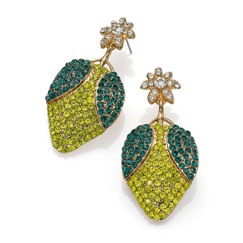Boucles d’oreilles en Cristal Goutte de Citron 