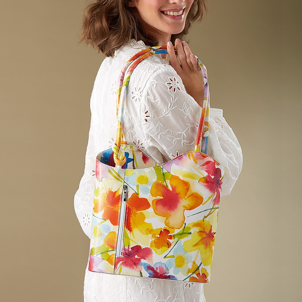 Sac en Cuir En Fleurs