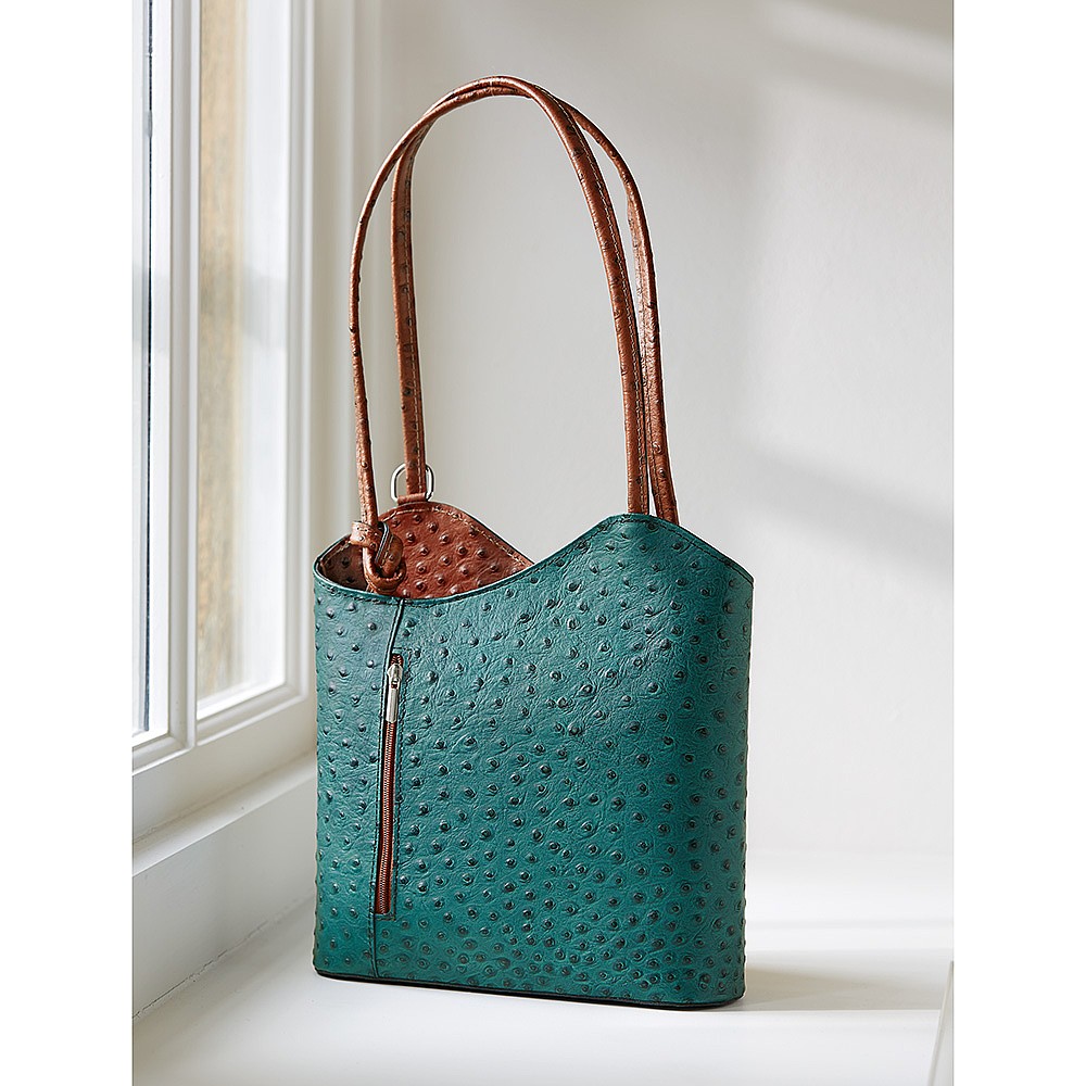 Sac en Cuir Fidèle au Sarcelle