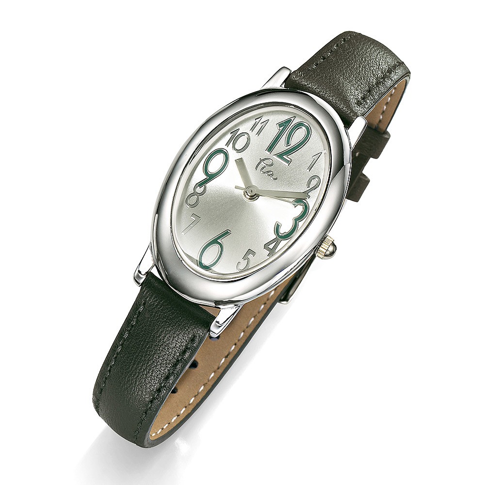 Montre en Cuir Vert L’Heure de la Croissance