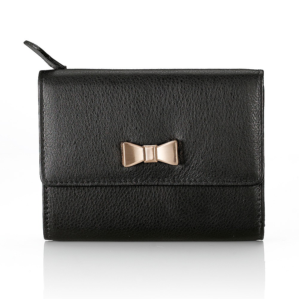 Portefeuille en Cuir Noir Parfaitement Apprêtée