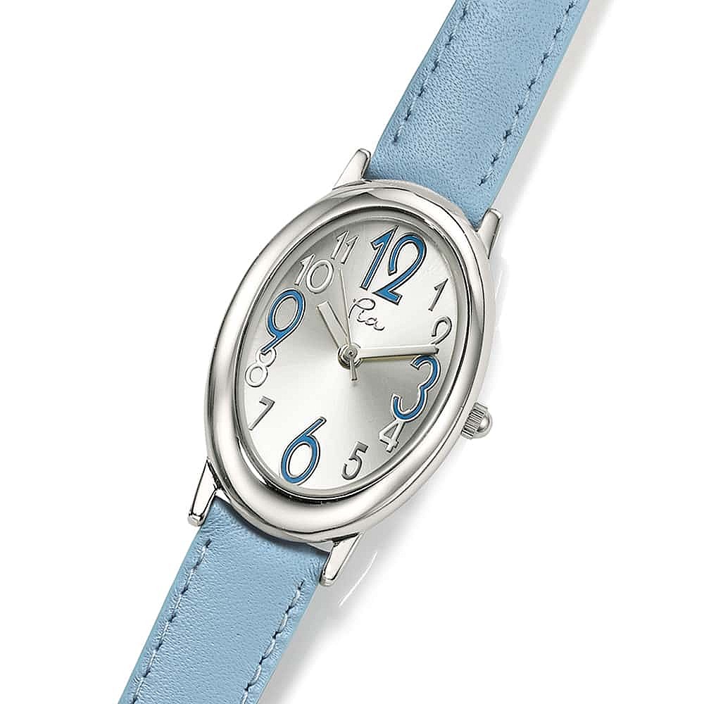 Montre en Cuir Bleu Pâle Dans l’Air