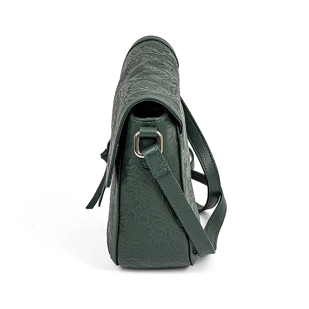 Sac Bandoulière en Cuir Attirée Par le Vert