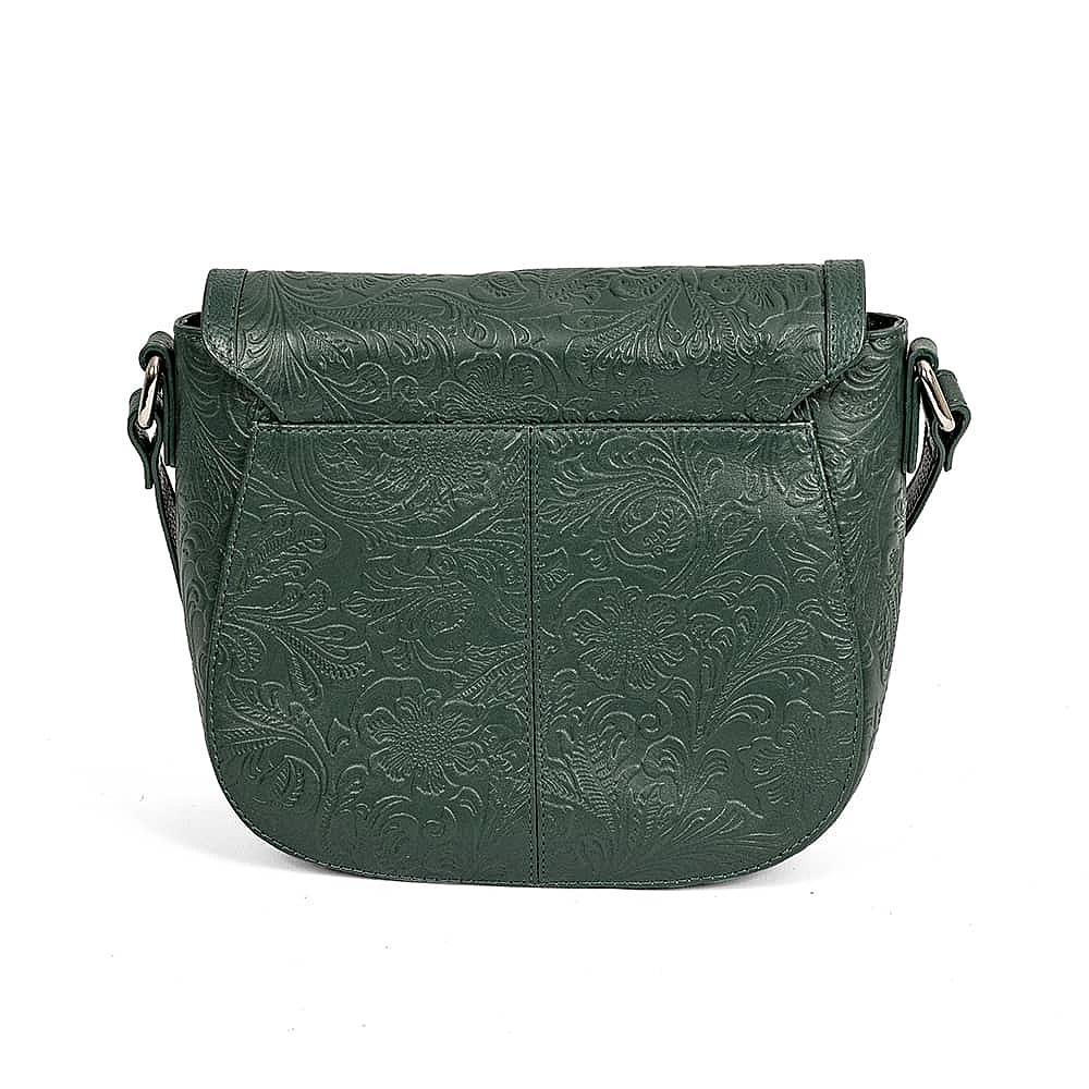 Sac Bandoulière en Cuir Attirée Par le Vert