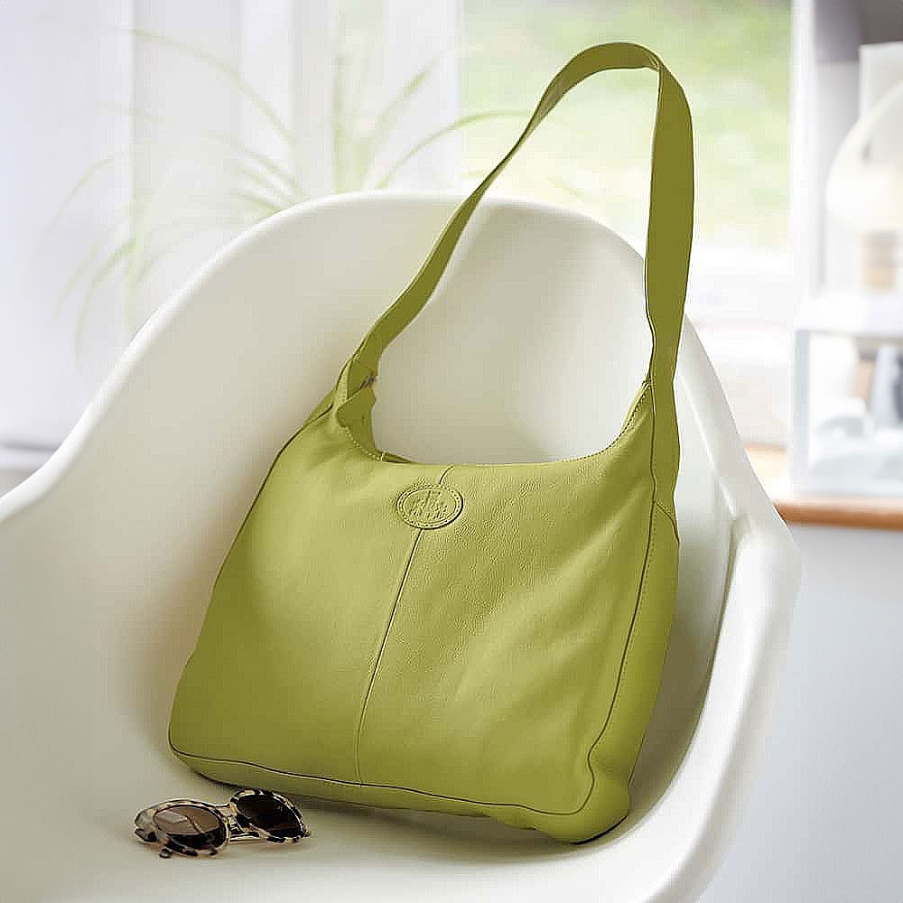 Sac en Cuir Feux de la Rampe Vert Citron