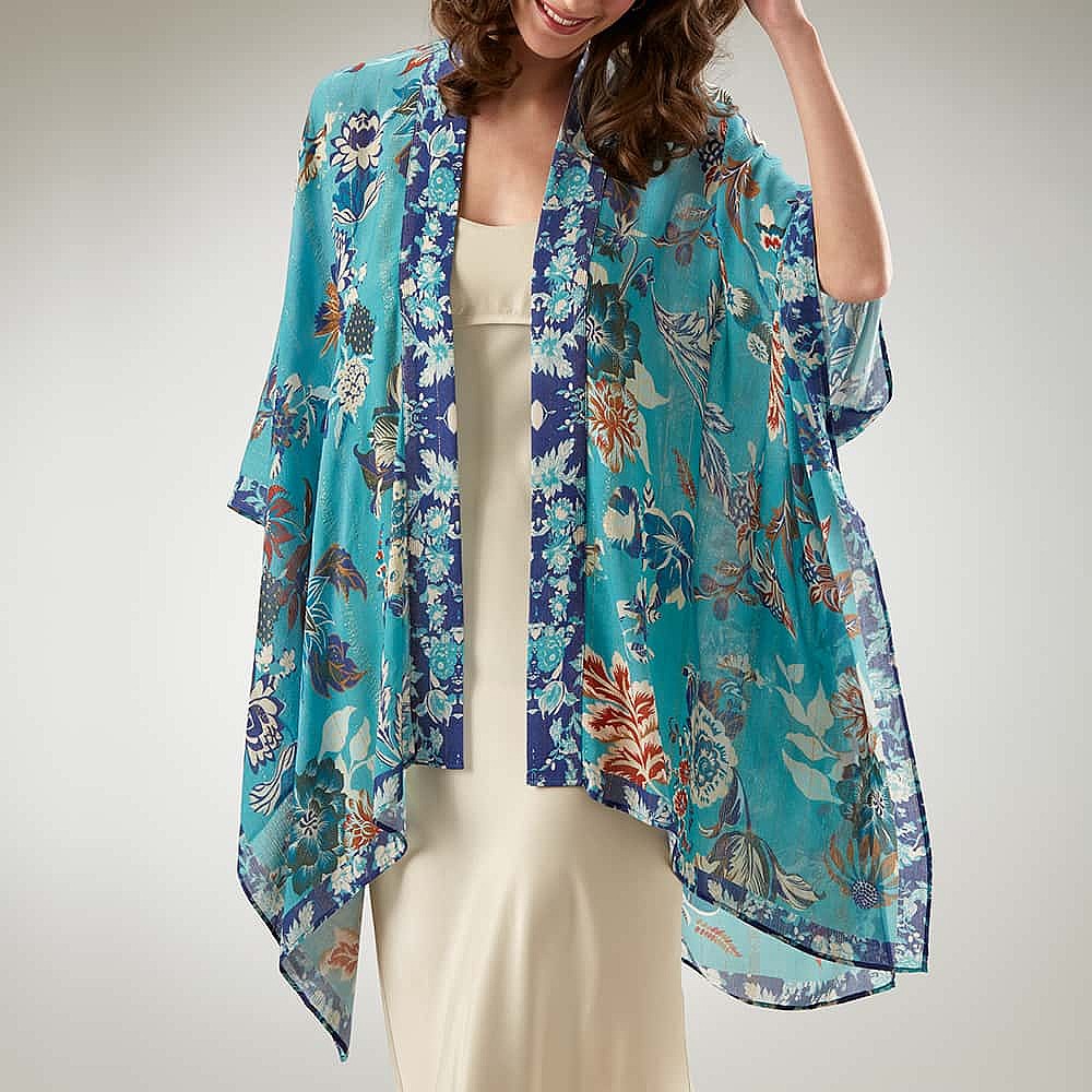 Kimono Turquoise Tropicana