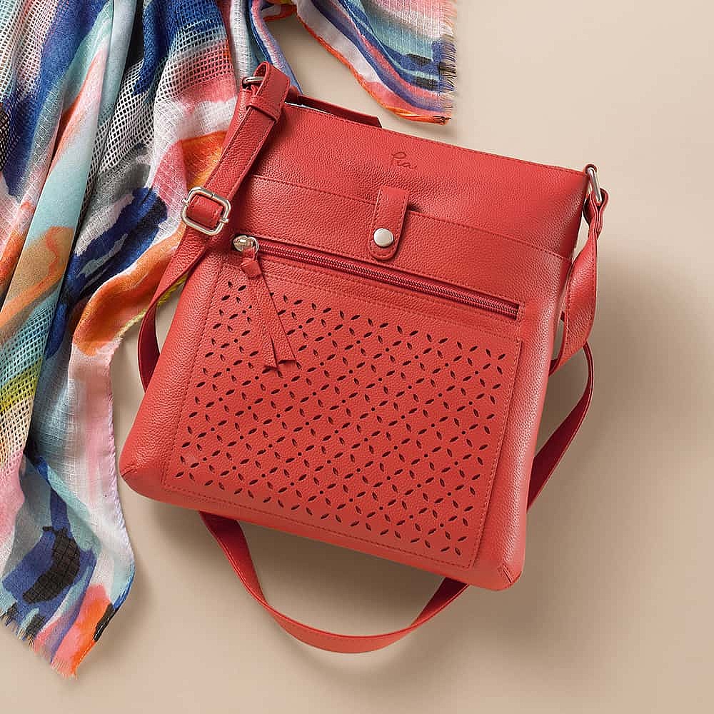 Sac Bandoulière en Cuir Créative en Corail