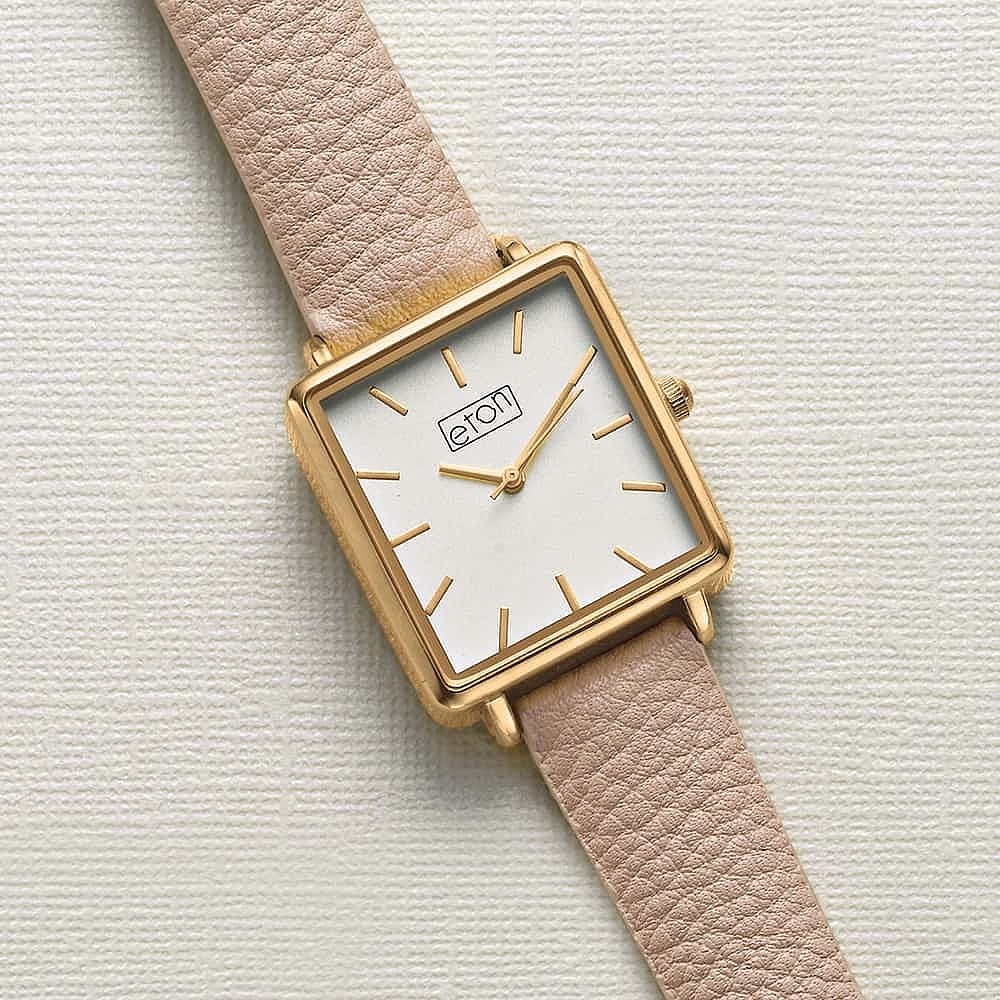 Montre en Similicuir Écru À Couper le Souffle