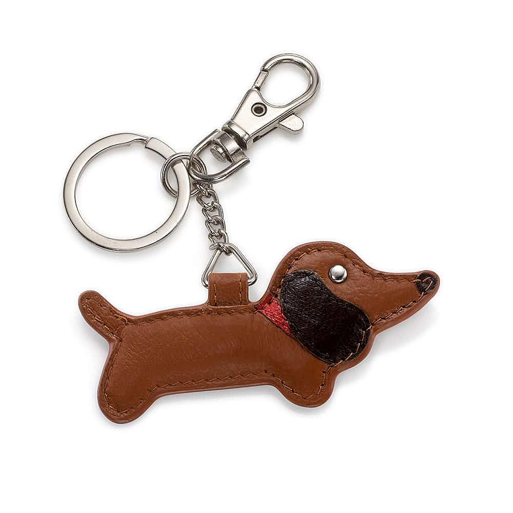 Mini teckel chien charm porte-clés mignon pu cuir chiot chien porte-clés  pendentif